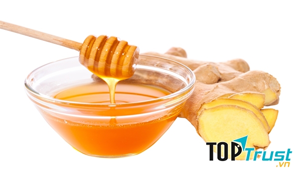 Mật ong với gừng tươi