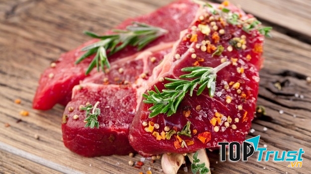 Thịt đỏ chứa nhiều dinh dưỡng, acid amin giúp cho kích cỡ 