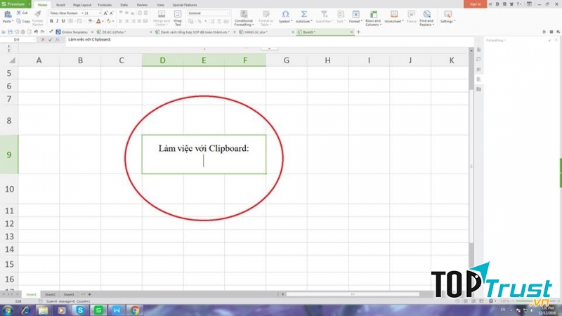 Nhấn tổ hợp phím Alt + Enter để xuống dòng mới trong cùng một ô