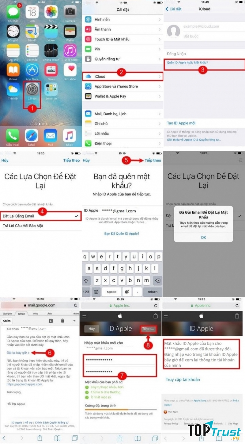 Cách lấy lại mật khẩu ID Apple qua Email