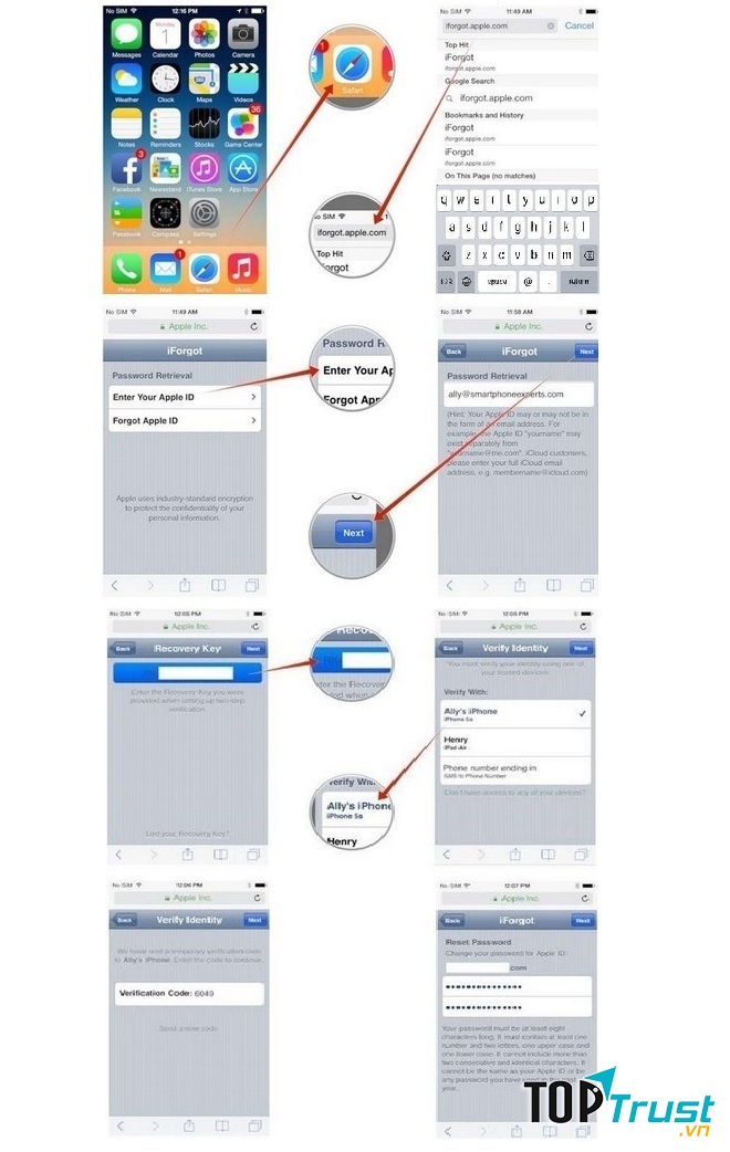 Cách khôi phục mật khẩu ID Apple qua bảo mật 2 bước