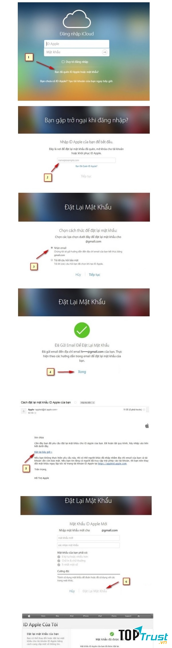 Cách khôi phục mật khẩu ID Apple qua trình duyệt web trên máy tính