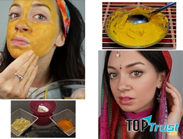 Đắp mặt nạ bằng bột nghệ