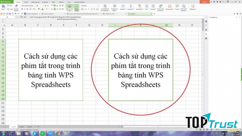 Nhấn tổ hợp phím Ctrl + V để dán nội dung đã sao chép trước đó vào ô được chọn