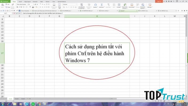 Nhấn tổ hợp phím Ctrl + Z để hoàn tác hành động trước đó
