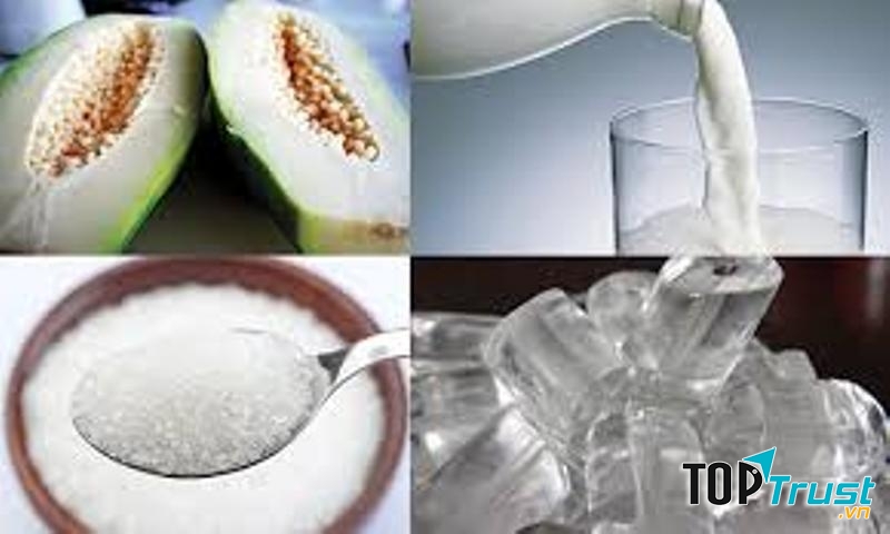 Đu đu và sữa tươi giúp tăng vòng 1