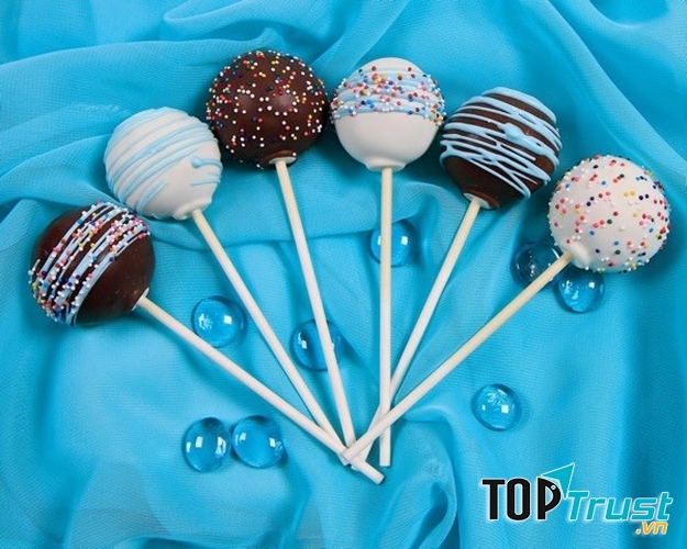 cakepop xanh