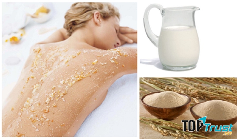 Cám gạo giúp tẩy tế bào chết