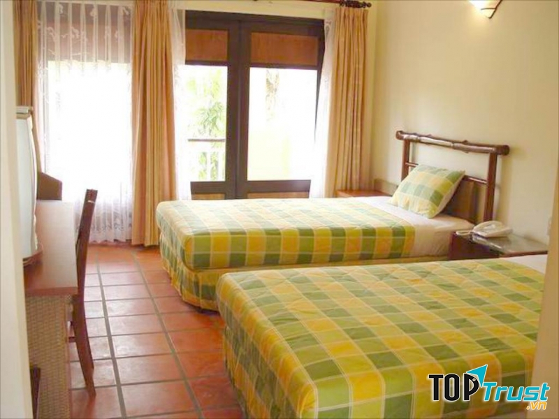 Không gian trang trí theo phong cách truyền thống Việt Nam tại Cần Giờ resort.