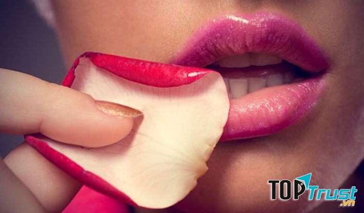 Cánh hoa hồng có tác dụng trị nẻ môi