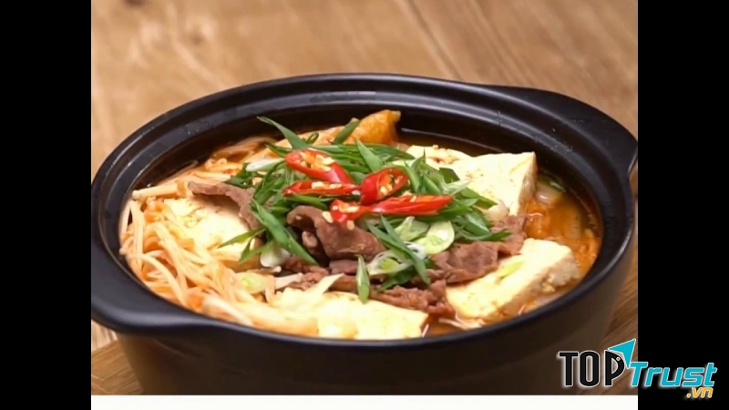 Canh kim chi thịt bò