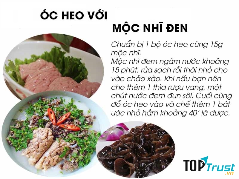 Canh óc heo mộc nhĩ hỗ trợ điều trị bệnh rối loạn tiền đình hiệu quả.