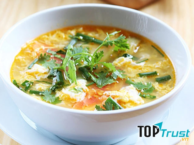 Canh trứng cà chua