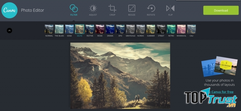 Chỉnh sửa ảnh trên Canva