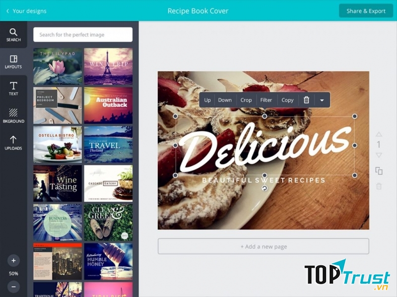 Chỉnh sửa ảnh trên Canva