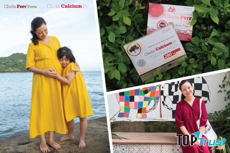 MC-DV Minh Trang lựa chọn canxi Chela-Calcium D3 và sắt Chela-Ferr Forte trong thai kỳ