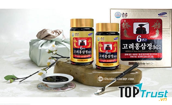 Cao Hồng sâm Hàn Quốc 365 là sản phẩm được tạo thành sau khi chiết xuất những tinh túy của củ hồng sâm