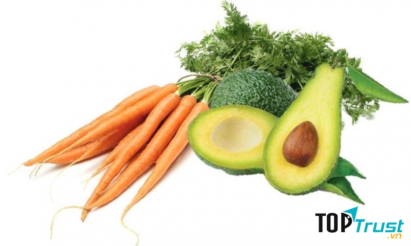 Cà rốt và bơ khi kết hợp cũng là thực phẩm tốt cho đôi mắt