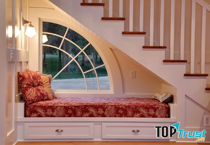 Mẫu cầu thang kết hợp giường ngủ