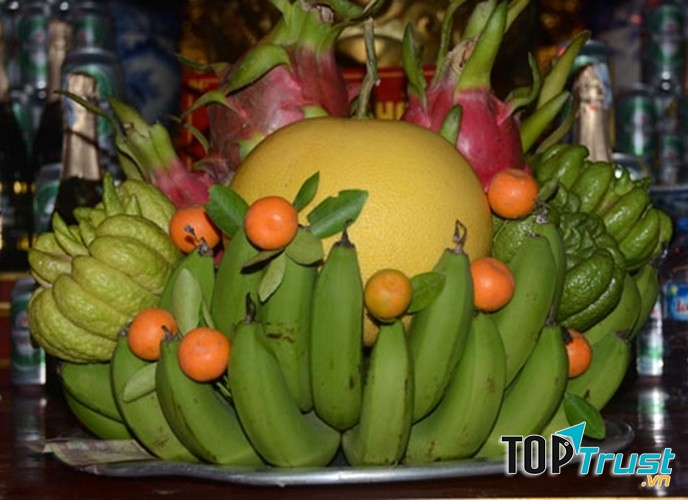 Mâm ngũ quả thờ gia tiên không thể không có chuối