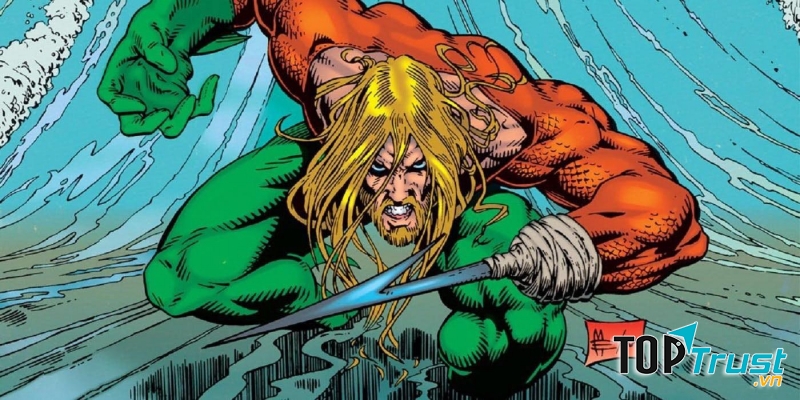 Trong truyện tranh, Aquaman từng bị cụt mất tay trái