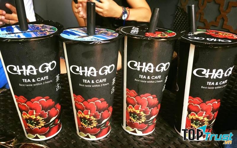 Các cốc trà sữa Chago khá bắt mắt
