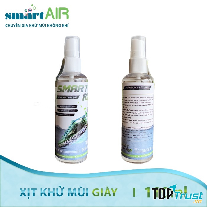 Chai xịt khử mùi giày Smart Air là