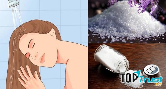 Ủ tóc bằng nước muối giúp tóc bóng mượt, khỏe mạnh