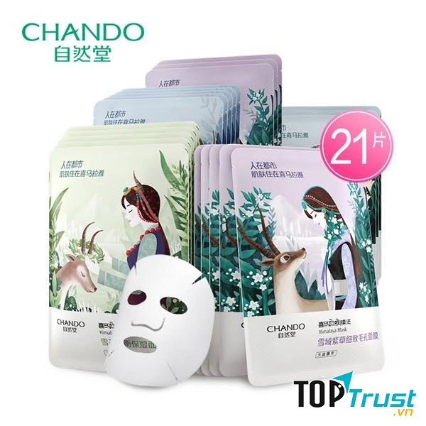 Mặt nạ giấy Chando Himalaya hay còn gọi là Mặt nạ thực vật Tuyết.Thành phần siêu lành tính, giúp làm mịn da, dưỡng ẩm, sáng da và thu nhỏ lỗ chân lông.