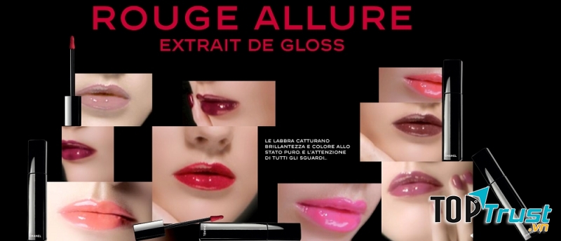 Những sắc màu rực rỡ của như Chanel Rouge Allure Gloss được ví như đóa hoa tươi tắn