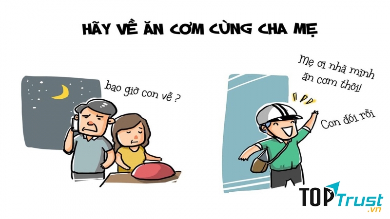 Biết ơn cha mẹ, dành thời gian, tình cảm cho cha mẹ