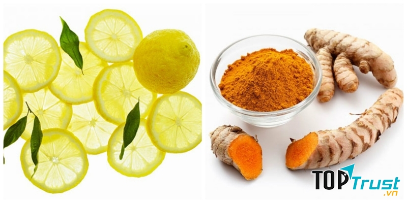 Chanh kết hợp với bột nghệ