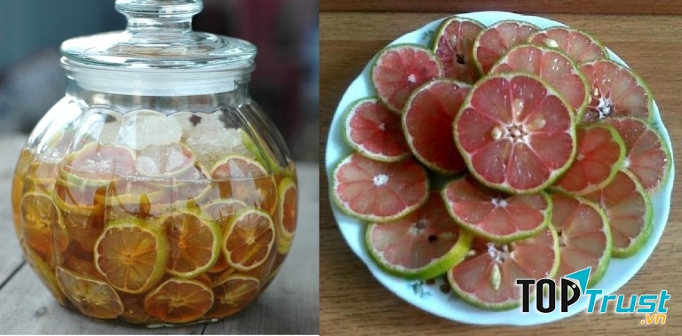 Chanh đào đem ngâm với mật ong chữa ho rất hiệu quả