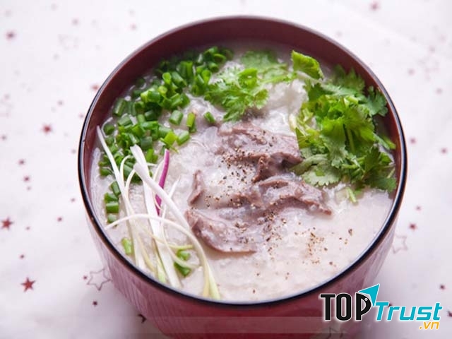 Cháo cải thảo cật heo