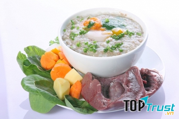 Cháo cật cải thảo