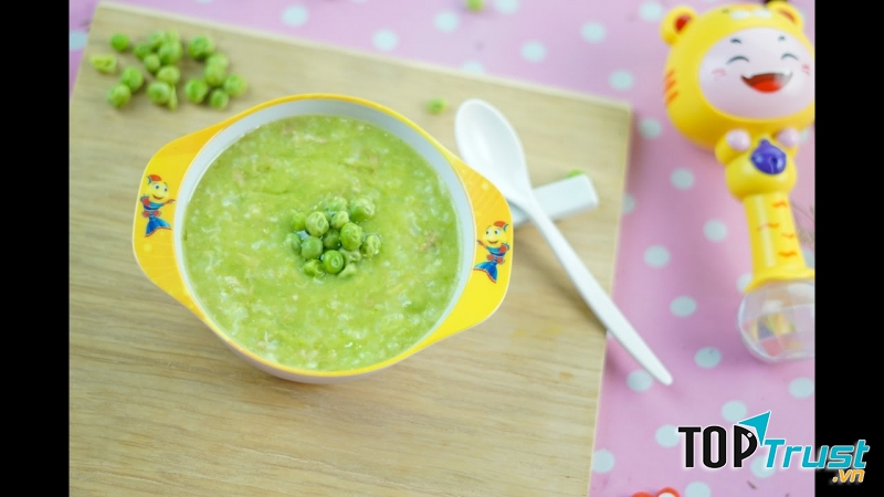 Cháo chim bồ câu, đậu Hà Lan, ngô ngọt thơm ngon dễ làm cho bé