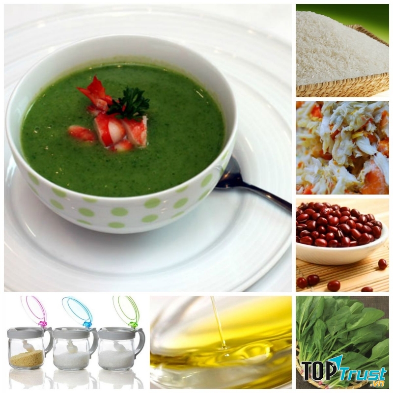 Cháo cua đậu đỏ