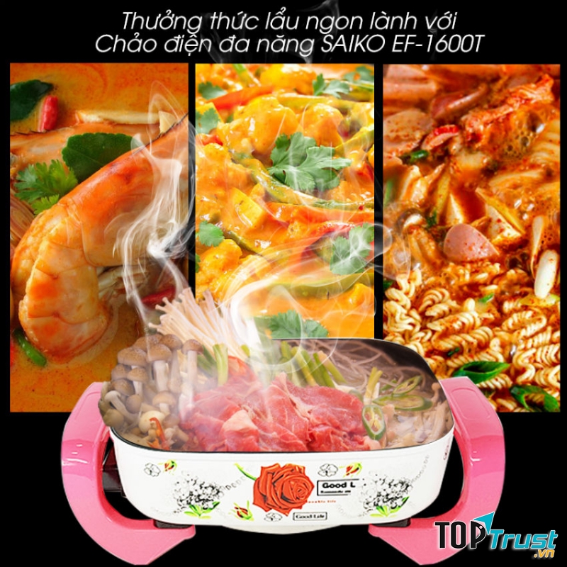 Chảo lẩu điện đa chức năng Comet CM7736 ngoài lẩu còn chế biến được nhiều món khác