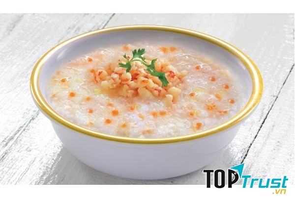Cháo tôm là món cháo vô cùng bổ dưỡng, nhất là đối với những đứa trẻ còi xương