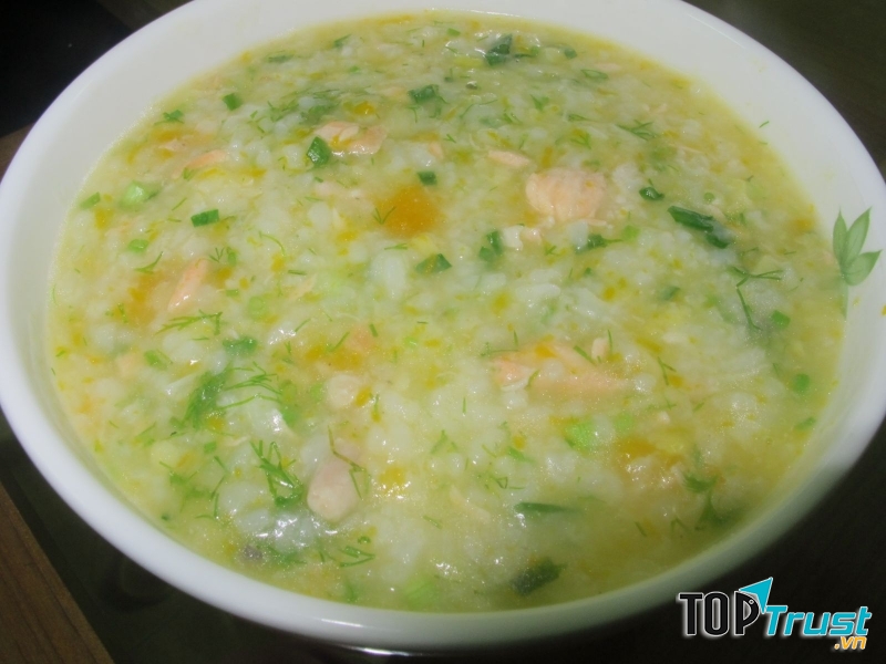 Cháo tôm rau dền