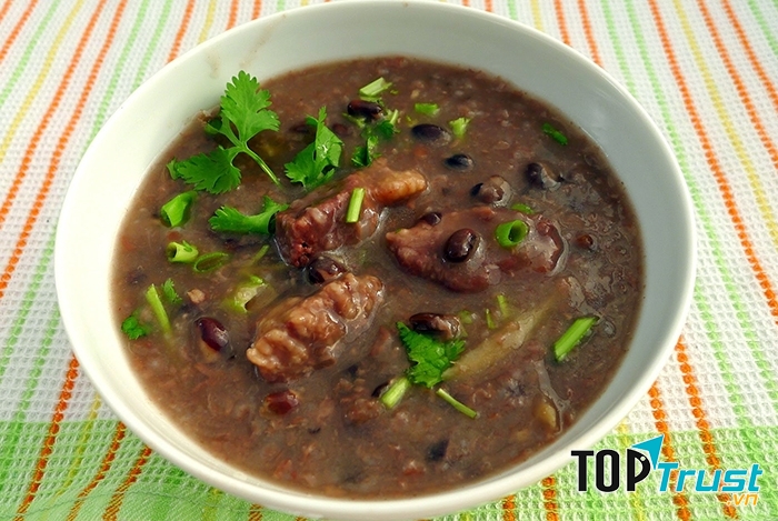 Cháo trứng đậu đỏ