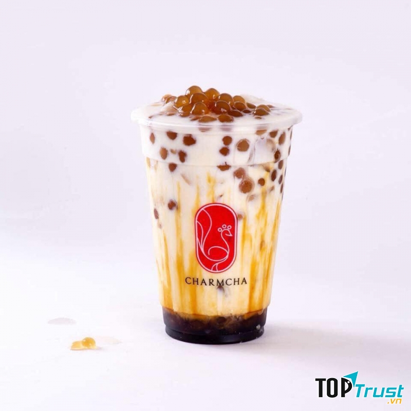Sữa tươi trân châu đường đen Charm Cha