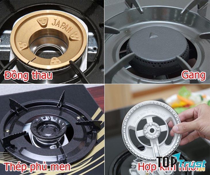 Các loại chất liệu đầu đốt