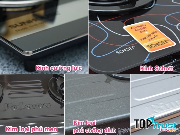 Chất liệu mặt bếp gas