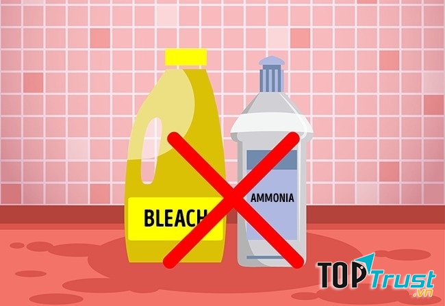 Amonia khi kết hợp với chất tẩy trắng có thể gây nổ