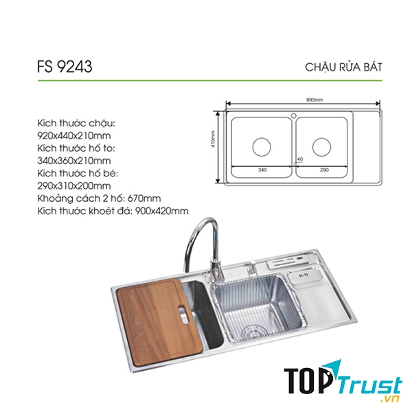 Chậu rửa bát Faster FS-9243DB