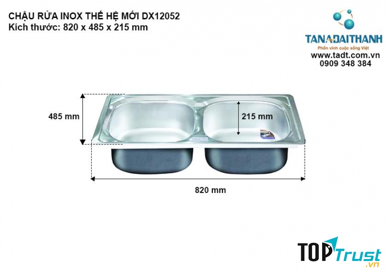 Chậu rửa cao cấp Thế Hệ Mới Đại Thành