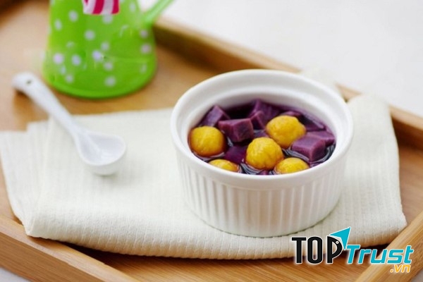 Chè bí đỏ khoai tím