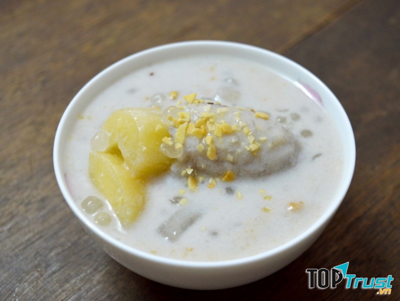 Chè chuối bột báng nổi tiếng miền Tây