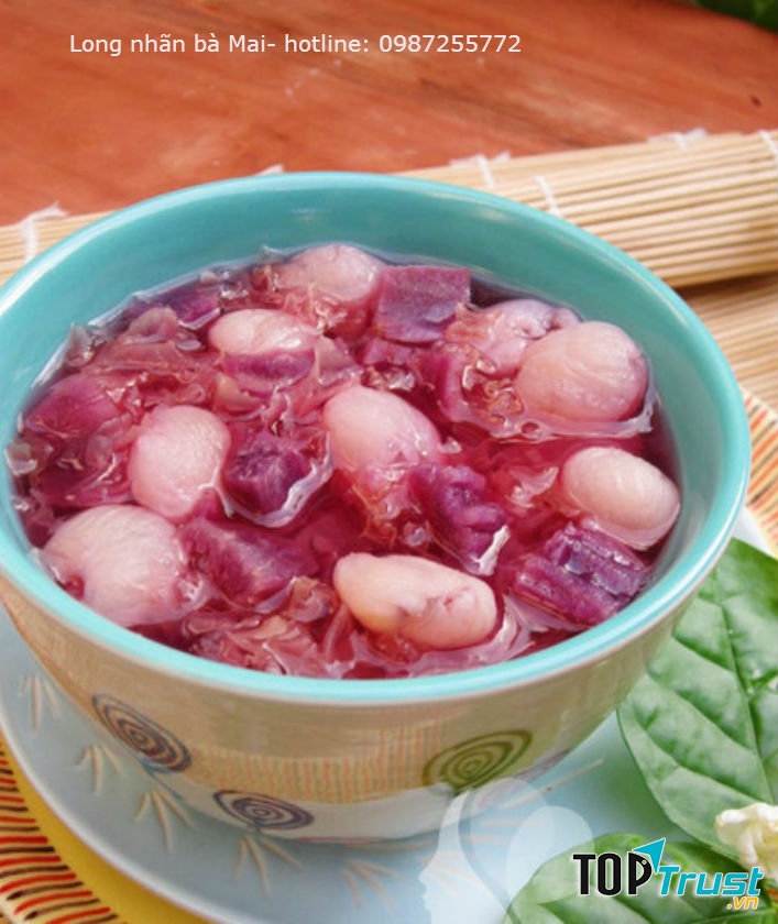 Chè khoai lang tím long nhãn